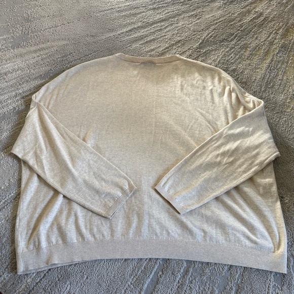 Brunello Cucinelli Cotton sweater oversized boxy fit cream beige medium - Picture 9 of 9